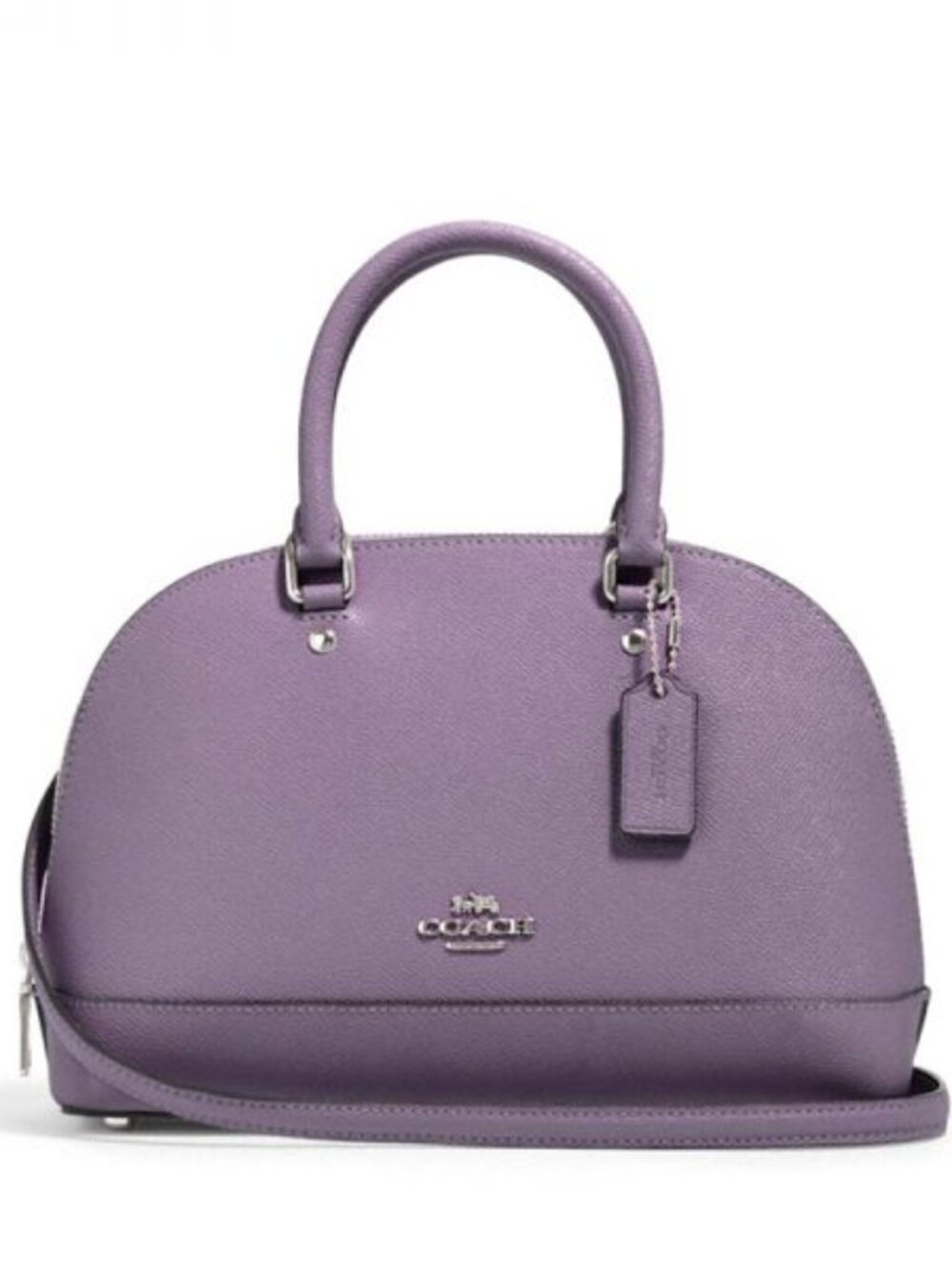 Coach Mini Sierra Satchel Dusty Lavender Crossgrain Leather